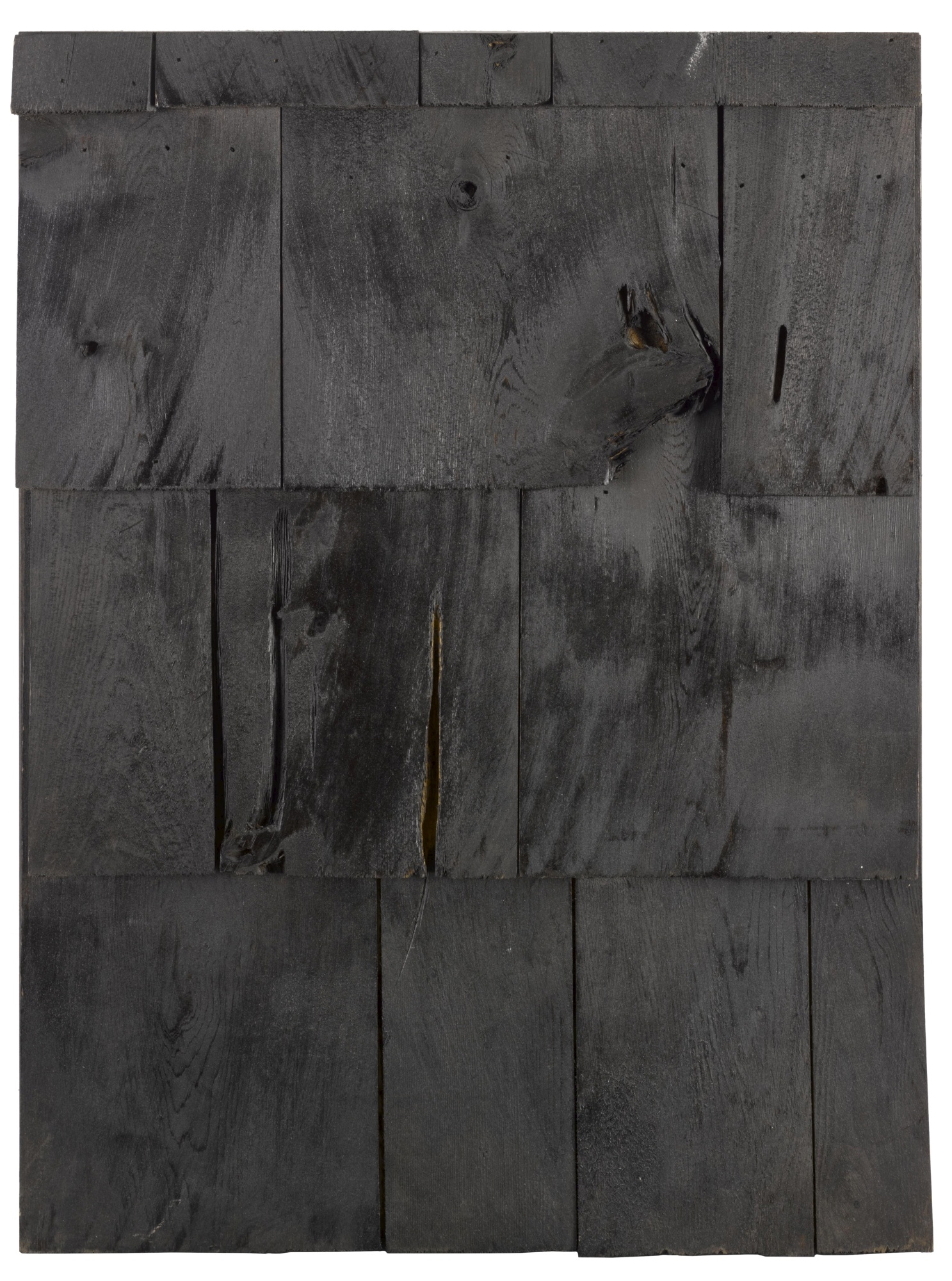 Artwork by Aaron Aujla, Untitled, Made of cedar shingles on wood panel