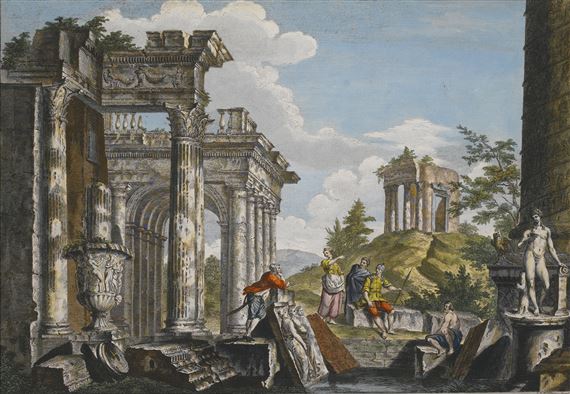 Views of Roman Ruins by Giovanni Paolo Pannini