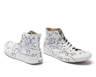 Shantell Martin’s worn and drawn upon Converse All Stars - Shantell Martin