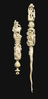 Pair of needle cases with scenes from Jerusalem Delivered - Martin Grober