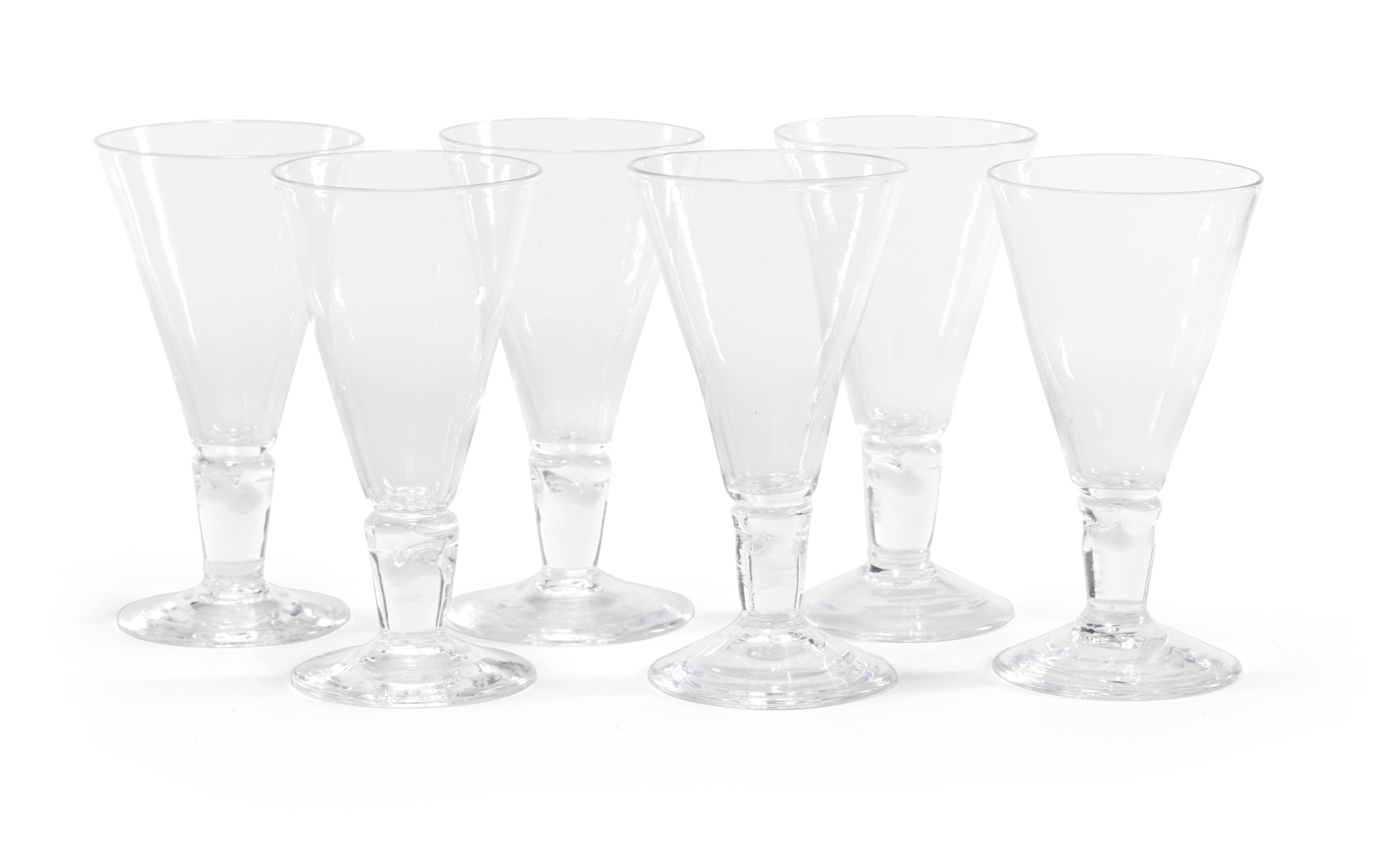 Artwork by Deborah Fladgate, Six Wine Glasses, Made of glass
