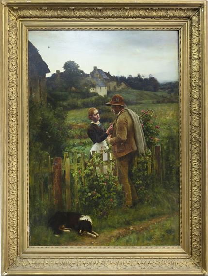 THE SHEPHERD'S COURTSHIP, AT ANCRUM by Charles Martin Hardie, 1883