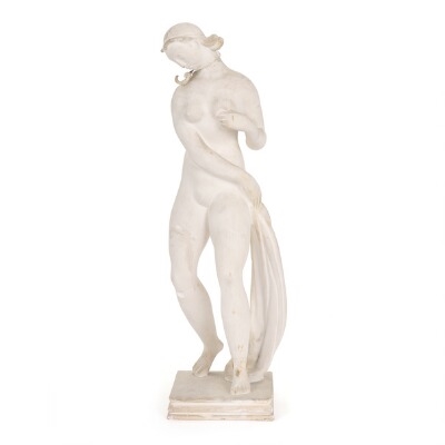Artwork by Johannes Bjerg, “Den Flygtende Kvinde” (The Fleeing Woman), Made of Plaster