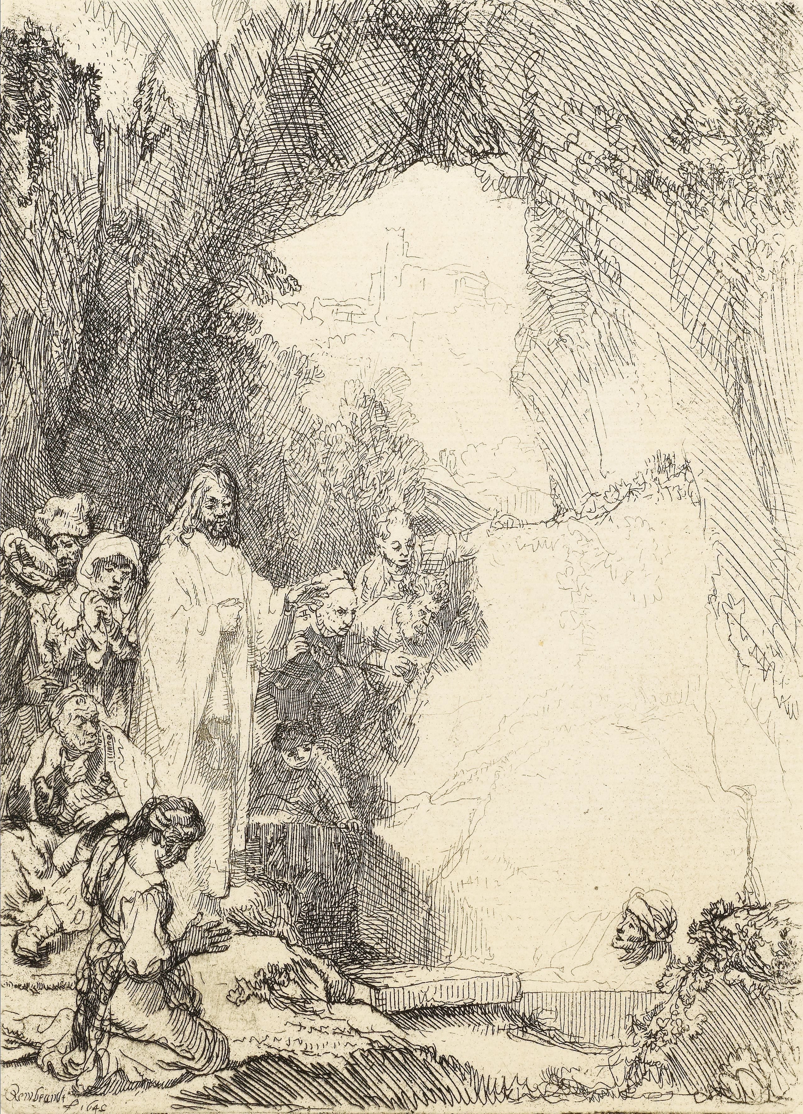 Rembrandt van Rijn | The raising of Lazarus | MutualArt