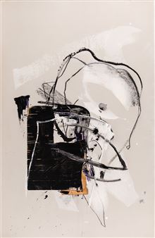 Ohne Titel (gekrümmte Figur) - Hannes Mlenek