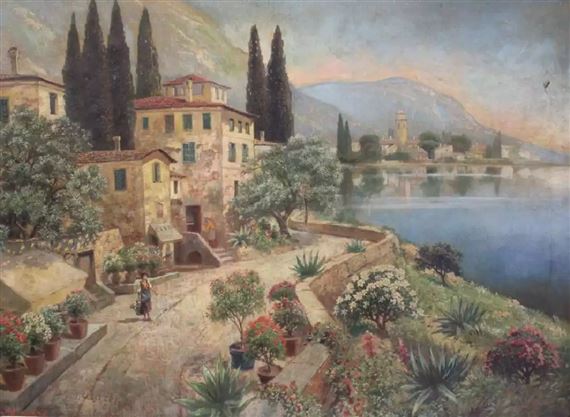 Italianette Landscape by V. Ricardo