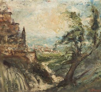Landscape with a City - Vladimir Pleiner