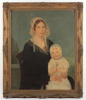 Bildnis einer Mutter mit Kind - Lauren Seraph Joseph De Bavay