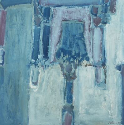 La plage de Cagnes by Albert Bitran, 1959