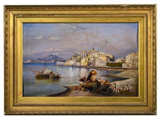 Giuseppe Carelli | View of Pozzuoli, The Bay of Naples; and A View of ...