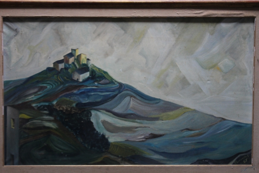 Artwork by F. Clemente, Case ??? Toscana, Made of oil on canvas