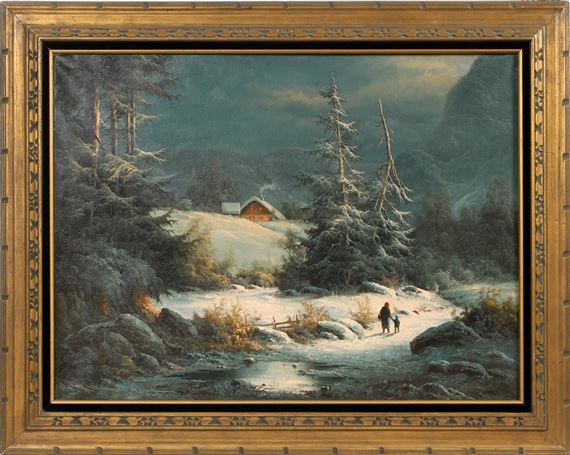 Winter Scene by Ludwig Muninger