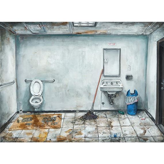 Artwork by Amer Kobaslija, Chelsea Restroom V, Made of Oil on panel