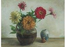 Zinnia by Eisaku Wada, 1955
