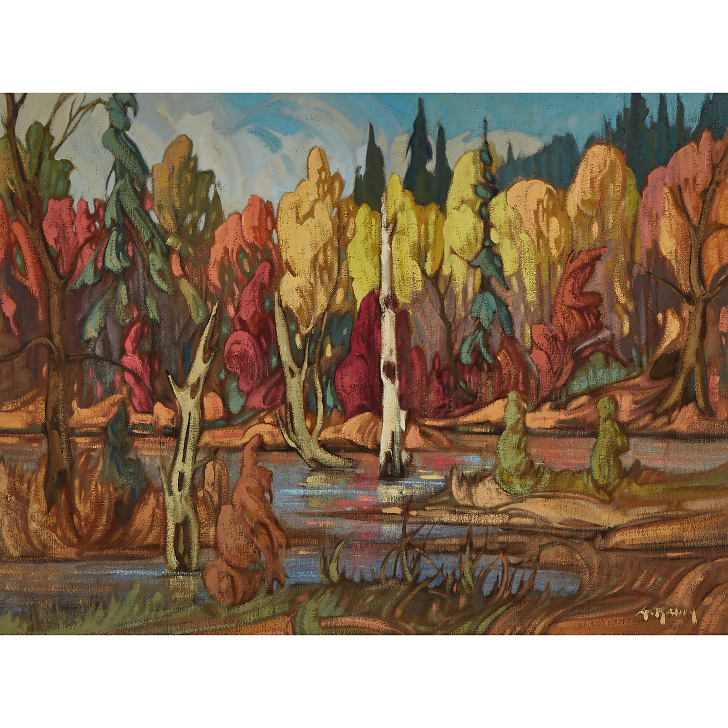 Artwork by Gaston Rebry, Au Bord Du Marequage, Made of oil on canvas