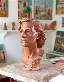 Portrait bust of Molly McCann - Arthur Leslie Harradine