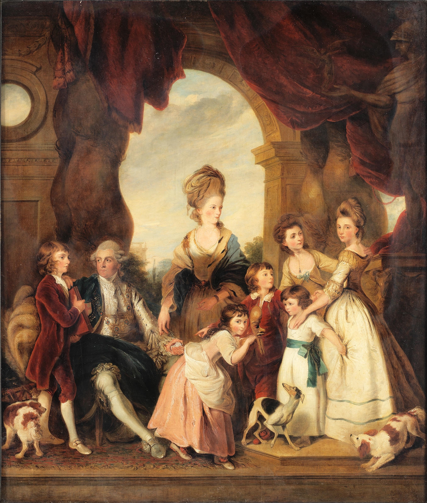 Sir Joshua Reynolds | A portrait of the Marlborough family, a landscape ...