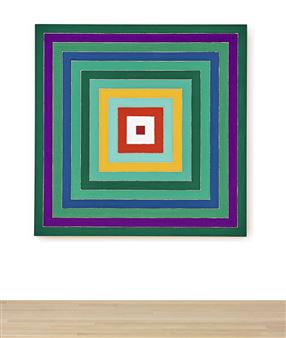 Frank Stella | Scramble: Ascending Spectrum / Ascending Green Values ...