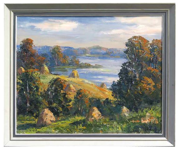 Daugava river at Koknese by Harijs Veldre, 1991