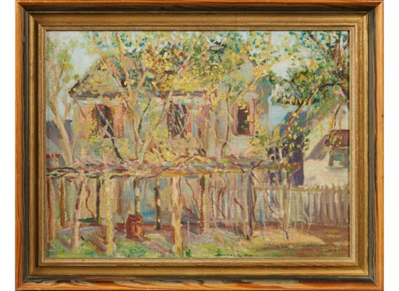 Uptown Home with Vine Covered Arbor by Gideon Townsend Stanton