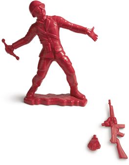 BIG ARMY MAN "US ARMY GRENADE THROWER" (RED) - Frank Kozik