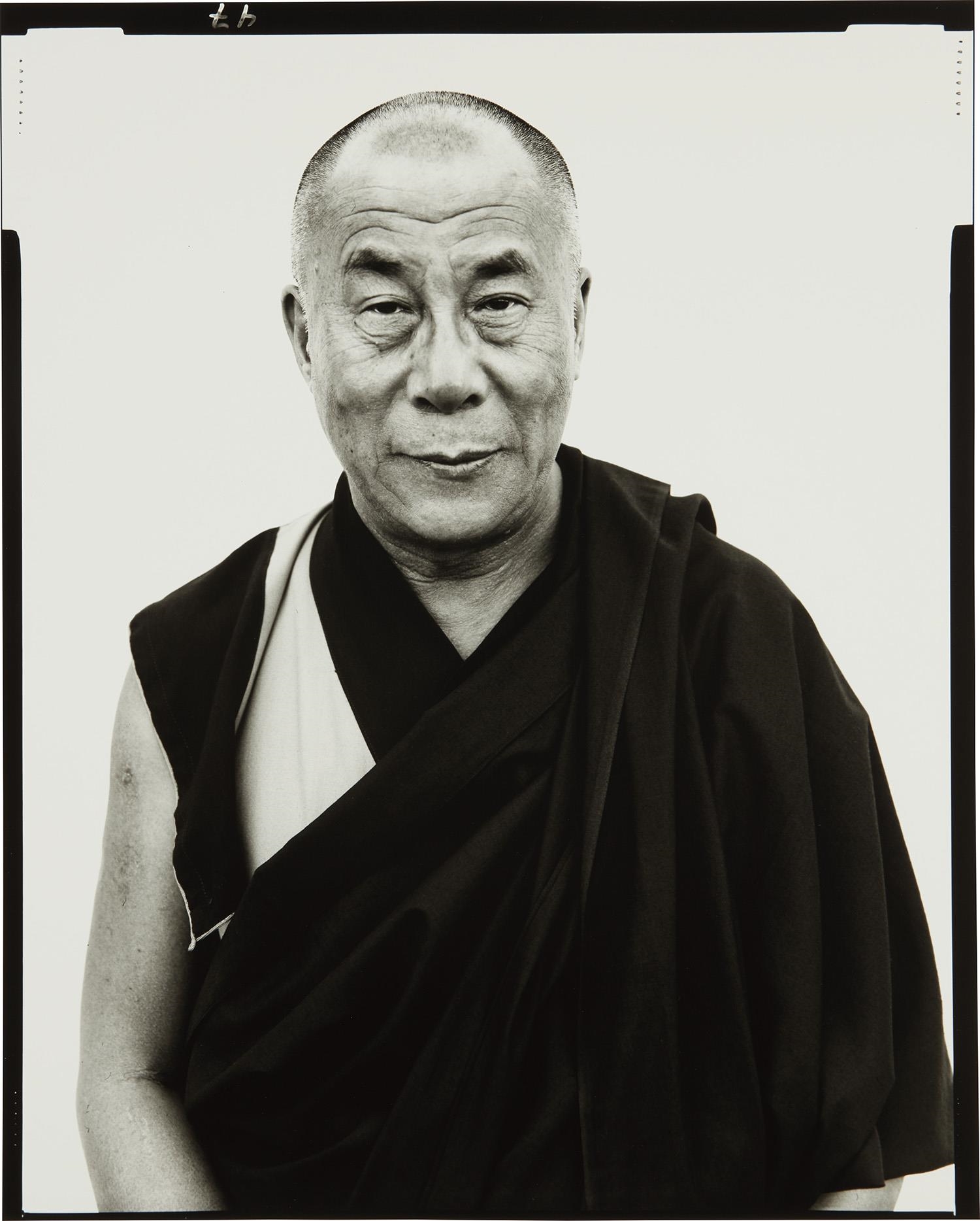 His Holiness The Dalai Lama, Kamataka, India, January by Richard Avedon, 1998