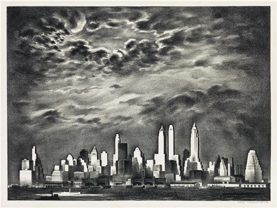 Storm Over Manhattan by Louis Lozowick, 1935-1936
