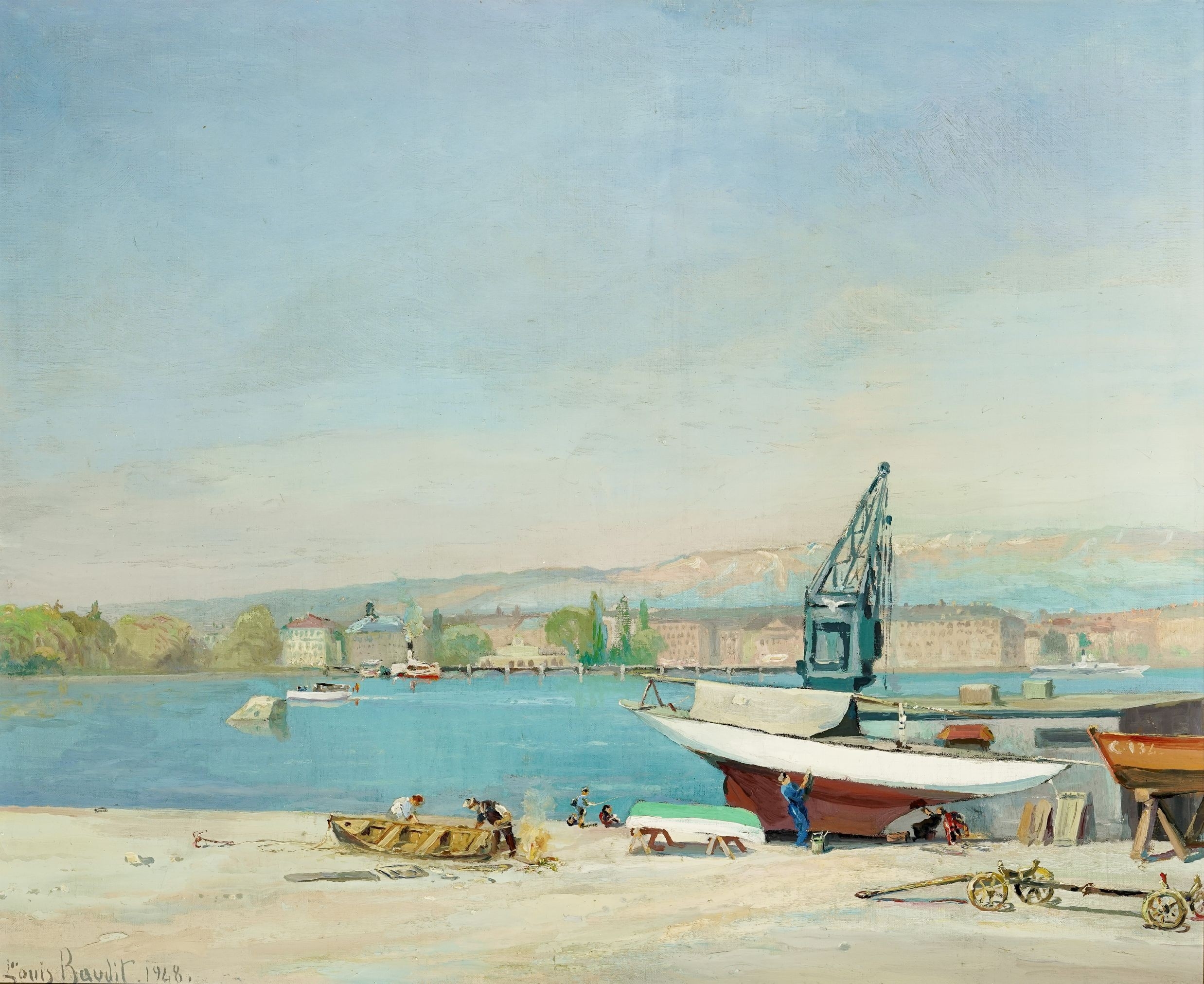 Port des Eaux Vives by Louis Baudit, 1948