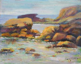 Impressionist O/B Coastal Seascape - Amy Wallace