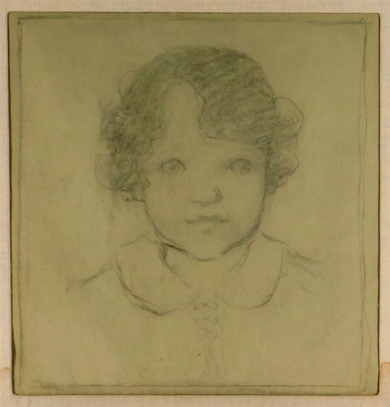 Study Drawing of a Young Girl by Jessie Willcox Smith
