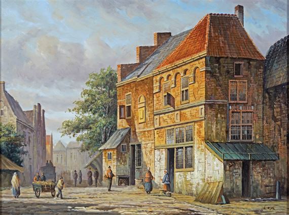 L. Roth | Figures in a street | MutualArt