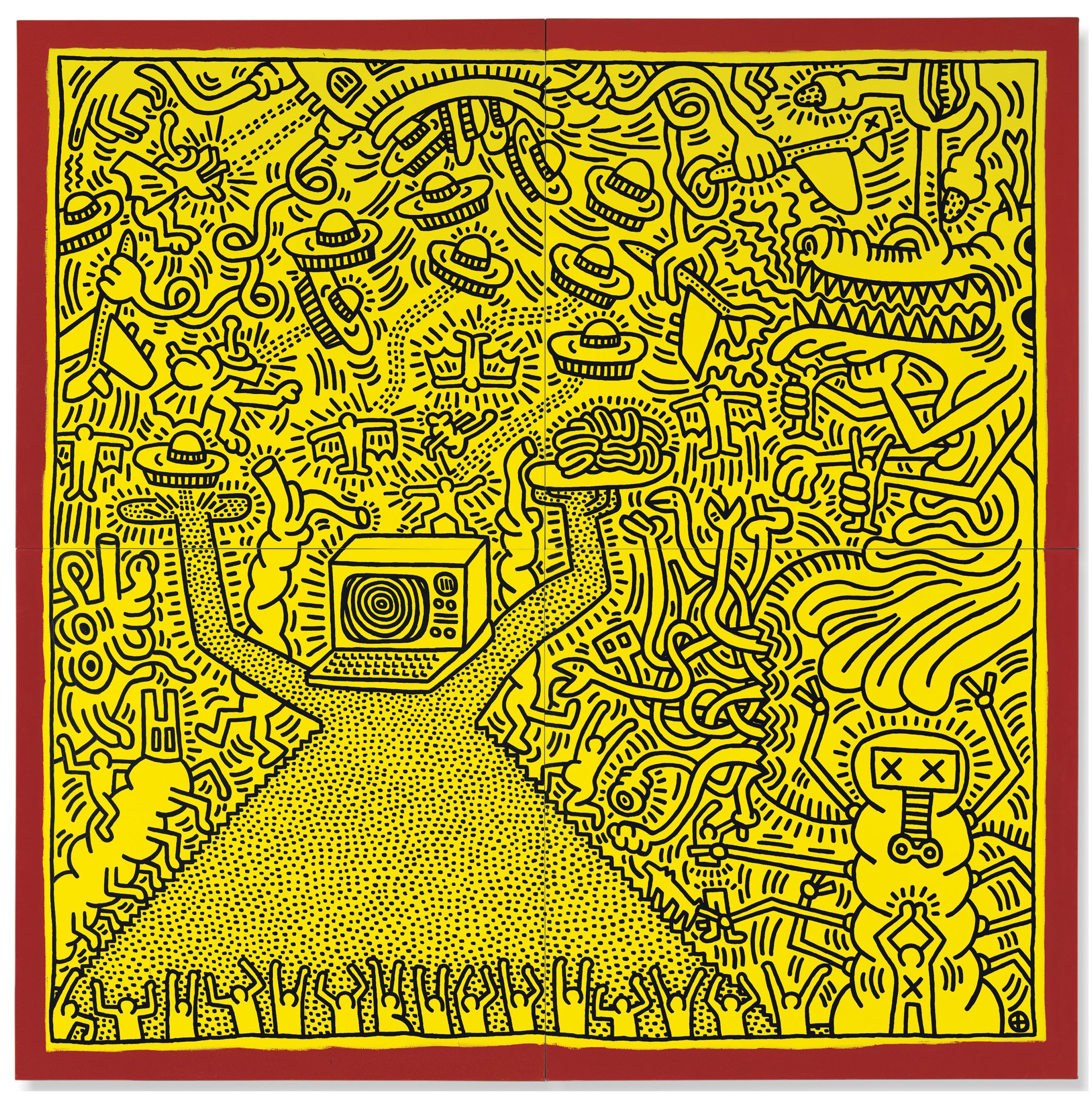 Artwork by Keith Haring, Untitled, Made of acrylic on canvas