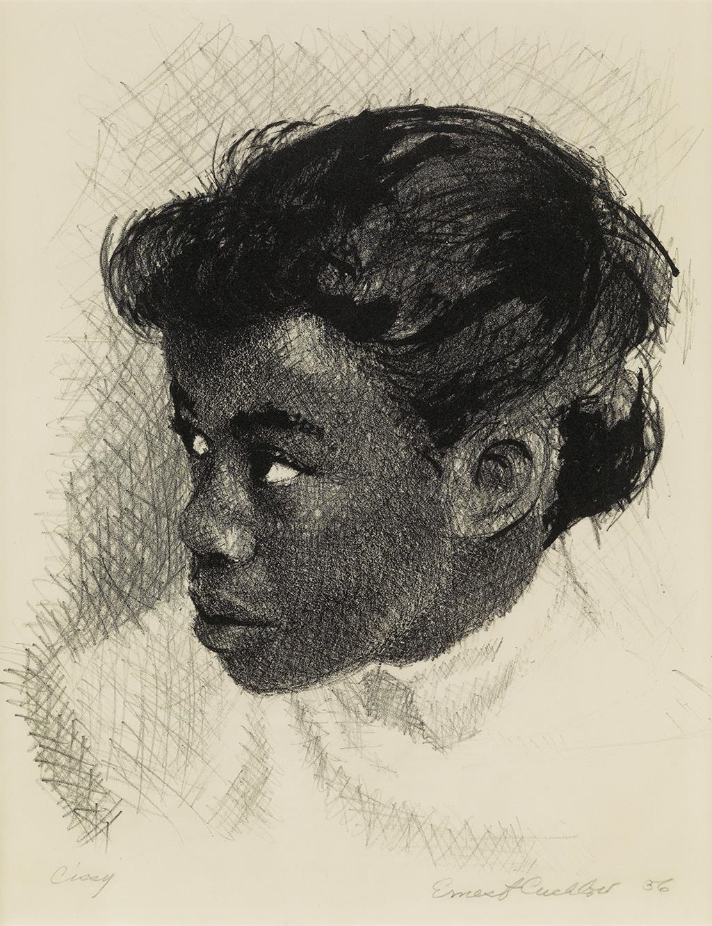 Artwork by Ernest Crichlow, Cissy, Made of Lithograph on cream wove paper