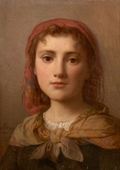 Jeune femme provençale by Dominique Antoine Jean Baptiste Magaud