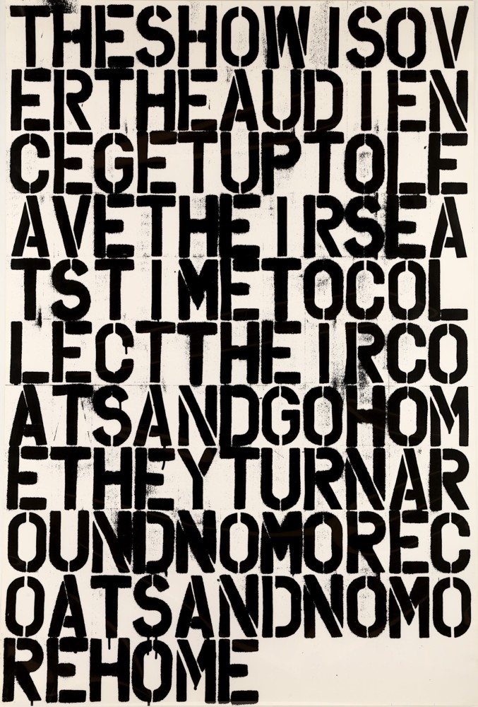 Artwork by Felix González-Torres, Christopher Wool, Untitled (The Show Is Over), Made of lithograph on paper