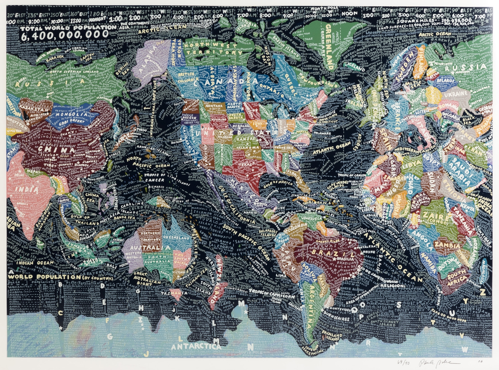 Paula Scher | The World (2006) | MutualArt