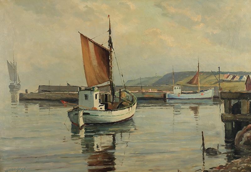 Artwork by Einar Gross, W Porcie Rybackim, Made of Oil on canvas