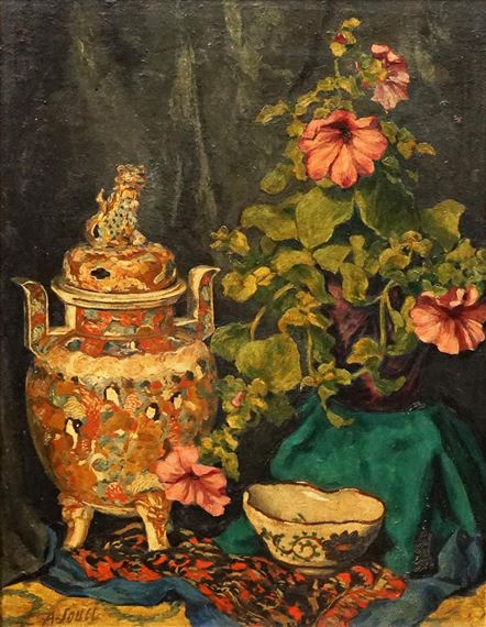 Oriental Wares and Flowers - Alfred Souci