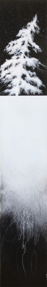 Artwork by Nikol Haskova, Snowy Solitude, Made of acrylic on panel