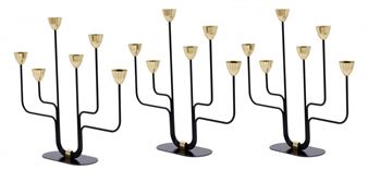 Suite de trois bougeoirs - Gunnar Ander