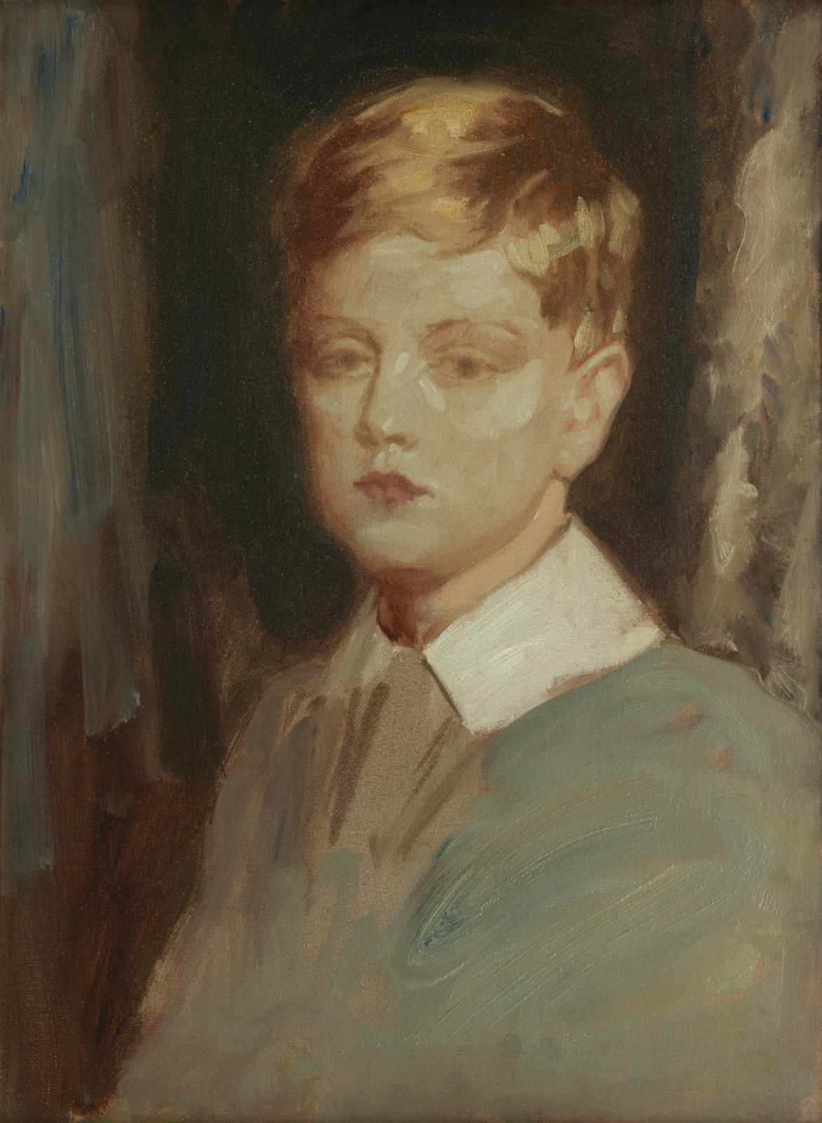 Artwork by Alexander Garden Sinclair, Portrait of a Young Boy, probably Alan Sinclair, Made of oil on canvas