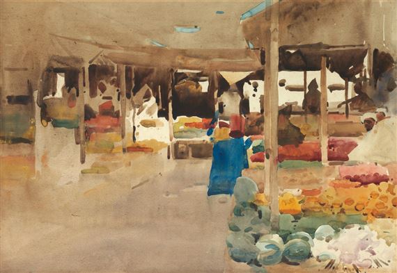The fruit market by Arthur Melville