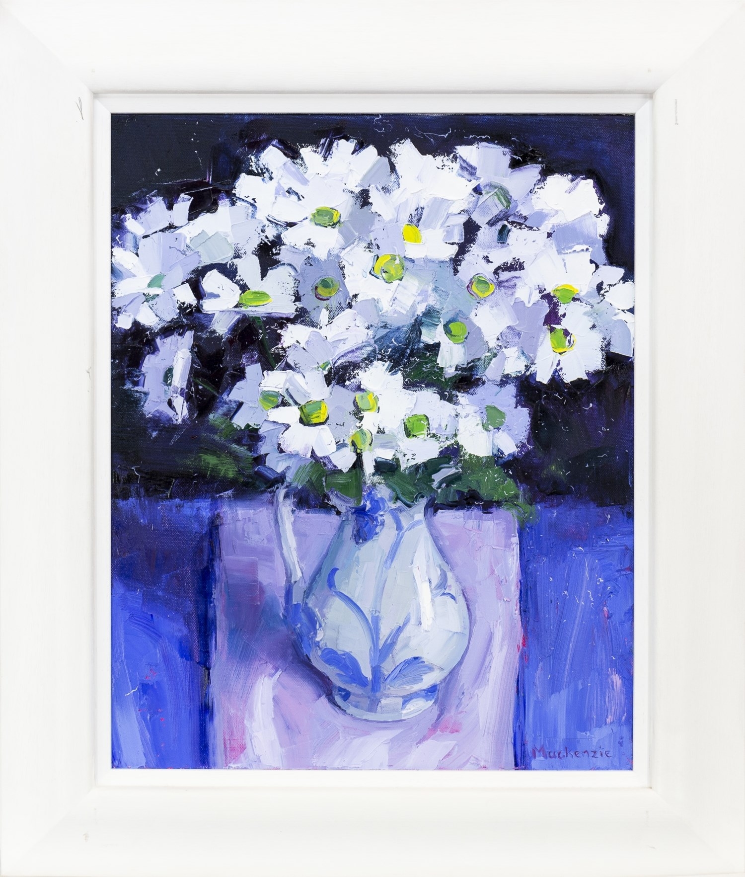 Artwork by Jennifer Mackenzie, WHITE FLOWERS, Made of oil on canvas