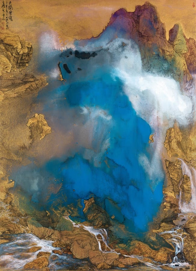 Artwork by Cao Jun, Landscape, Made of Ink and color on paper