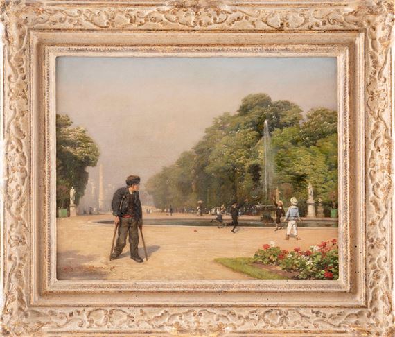 Les jardins des Tuileries by Eugene Burnand
