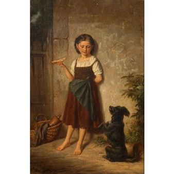 Mädchen mit Hund - Friedrich Wolf