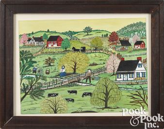 Springtime Farm Scene - Hattie K. Brunner
