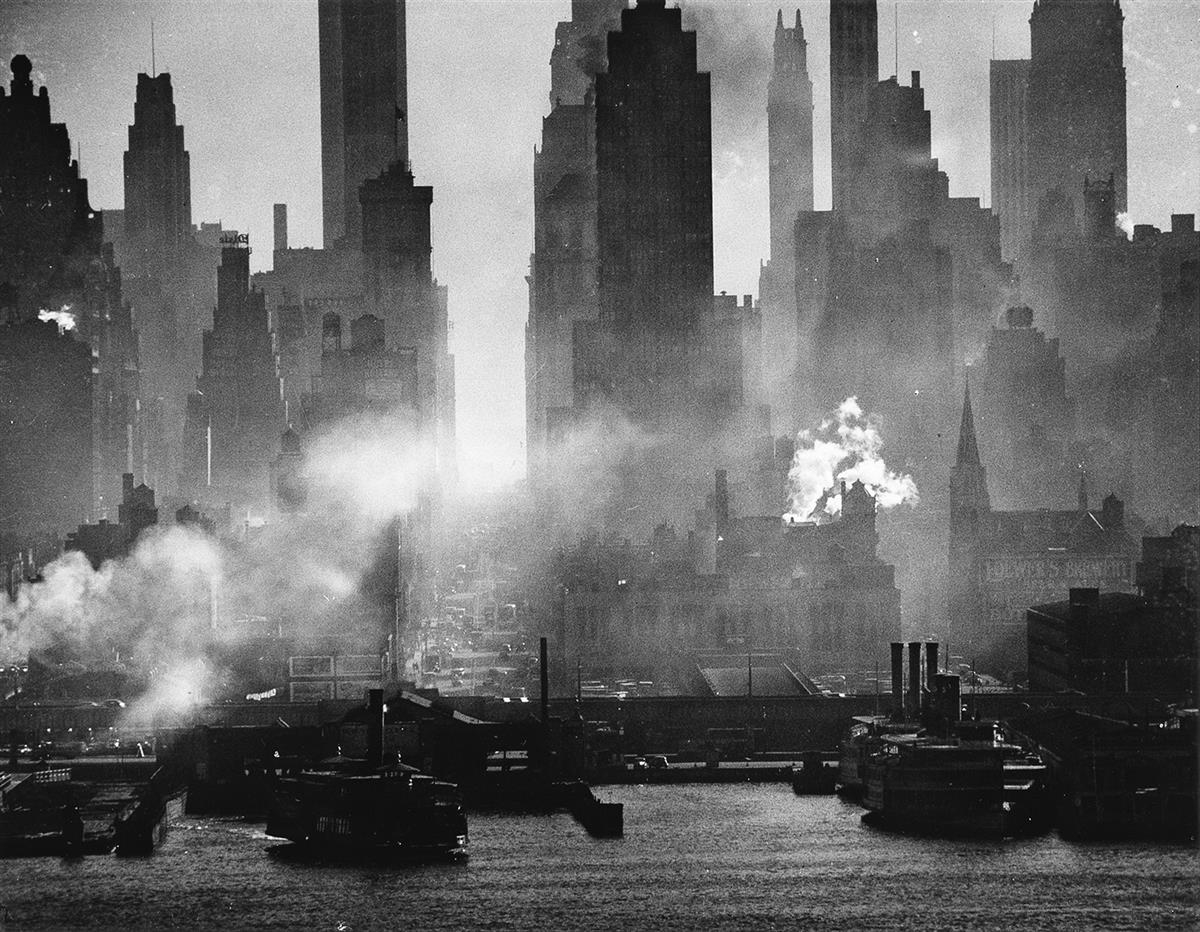 East River on a cold day by Andreas Feininger, Circa 1948