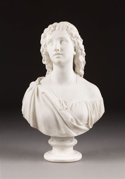 Woman Marble Bust by Giosue Argenti, 19th Century For Sale at 1stDibs