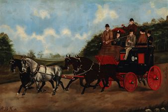 COACHING SCENE - H.b. Koldeney